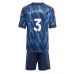 Arsenal Cristhian Mosquera #3 Bortedraktsett Barn 2025-26 Korte ermer (+ Korte bukser)